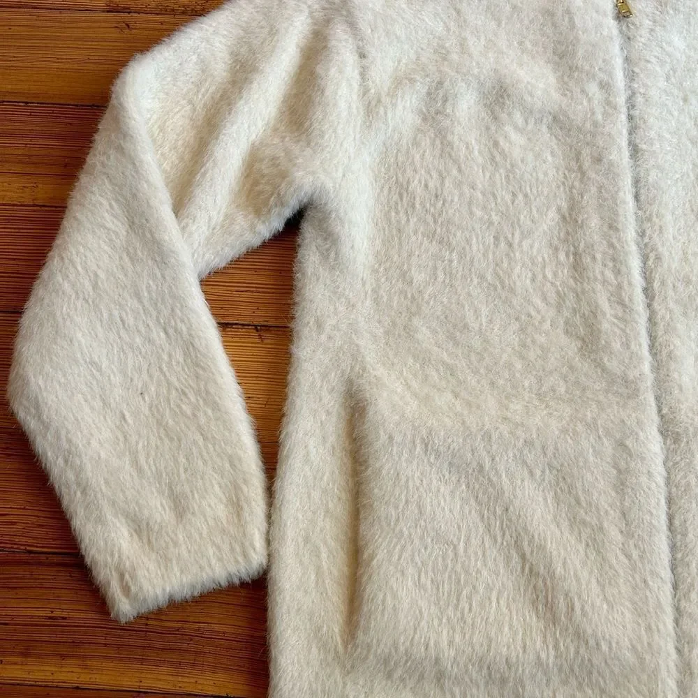 J. Crew Point Sur Fuzzy Cardigan Jacket, Ivory. Size XS.